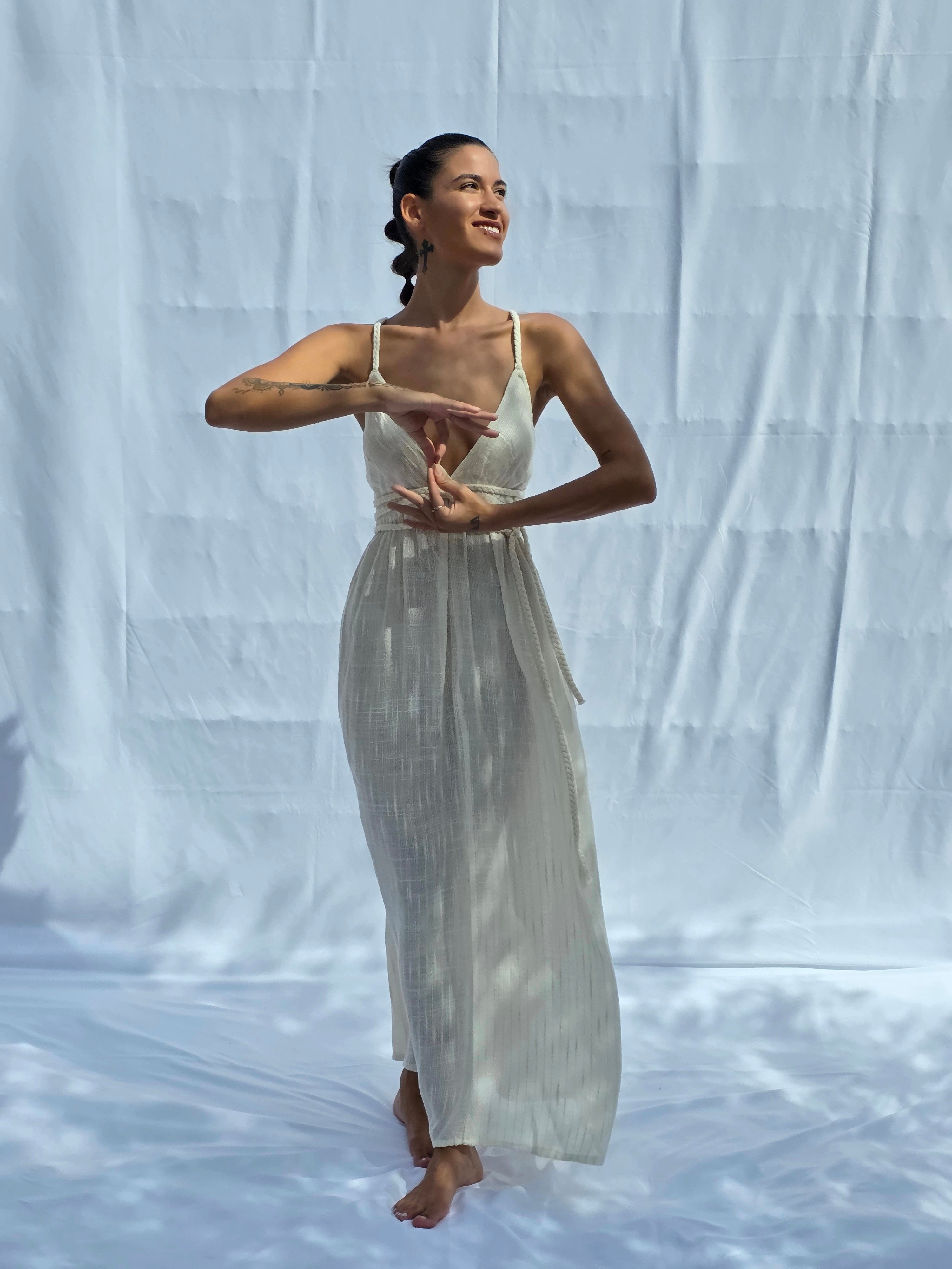 Luciana Dress – 100% Cotton Rustic · Natural & Elevated Vibration