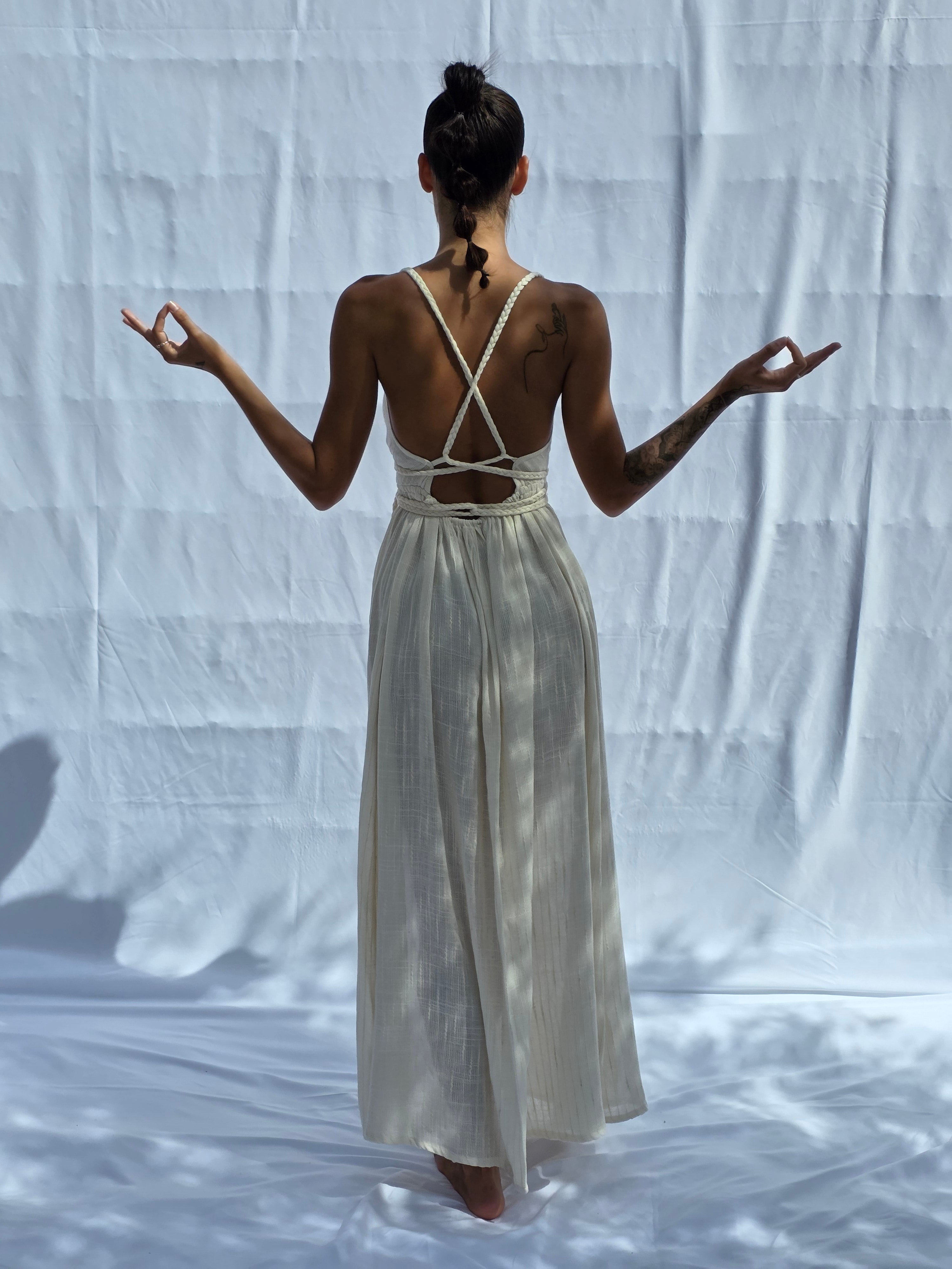 Luciana Dress – 100% Cotton Rustic · Natural & Elevated Vibration