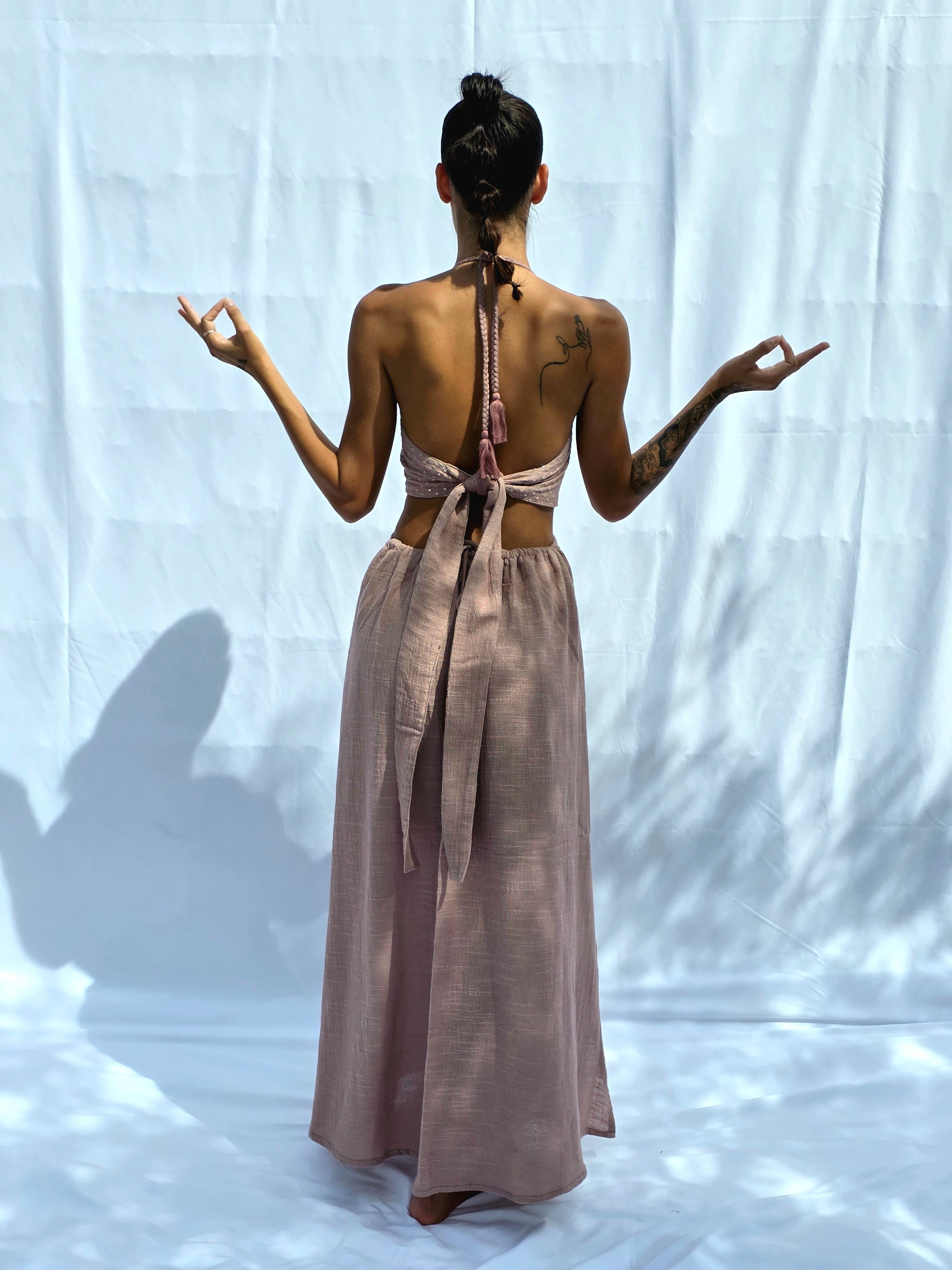 Luna Dress – 100% Cotton Rustic · Natural Dye · Diseño Ajustable S–L