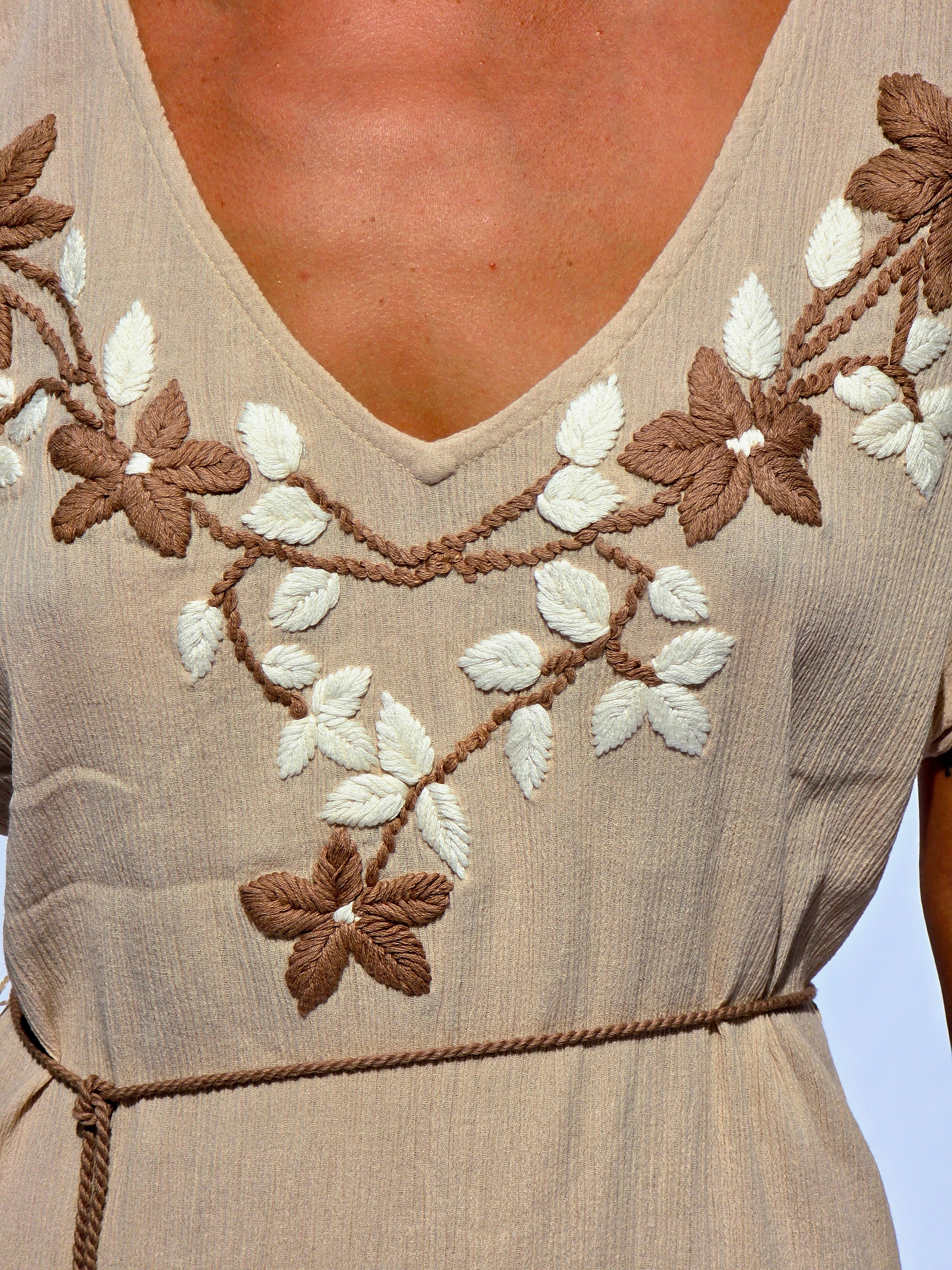 Anahí Dress – 100% Cotton Premium • Bordado • Artesanal