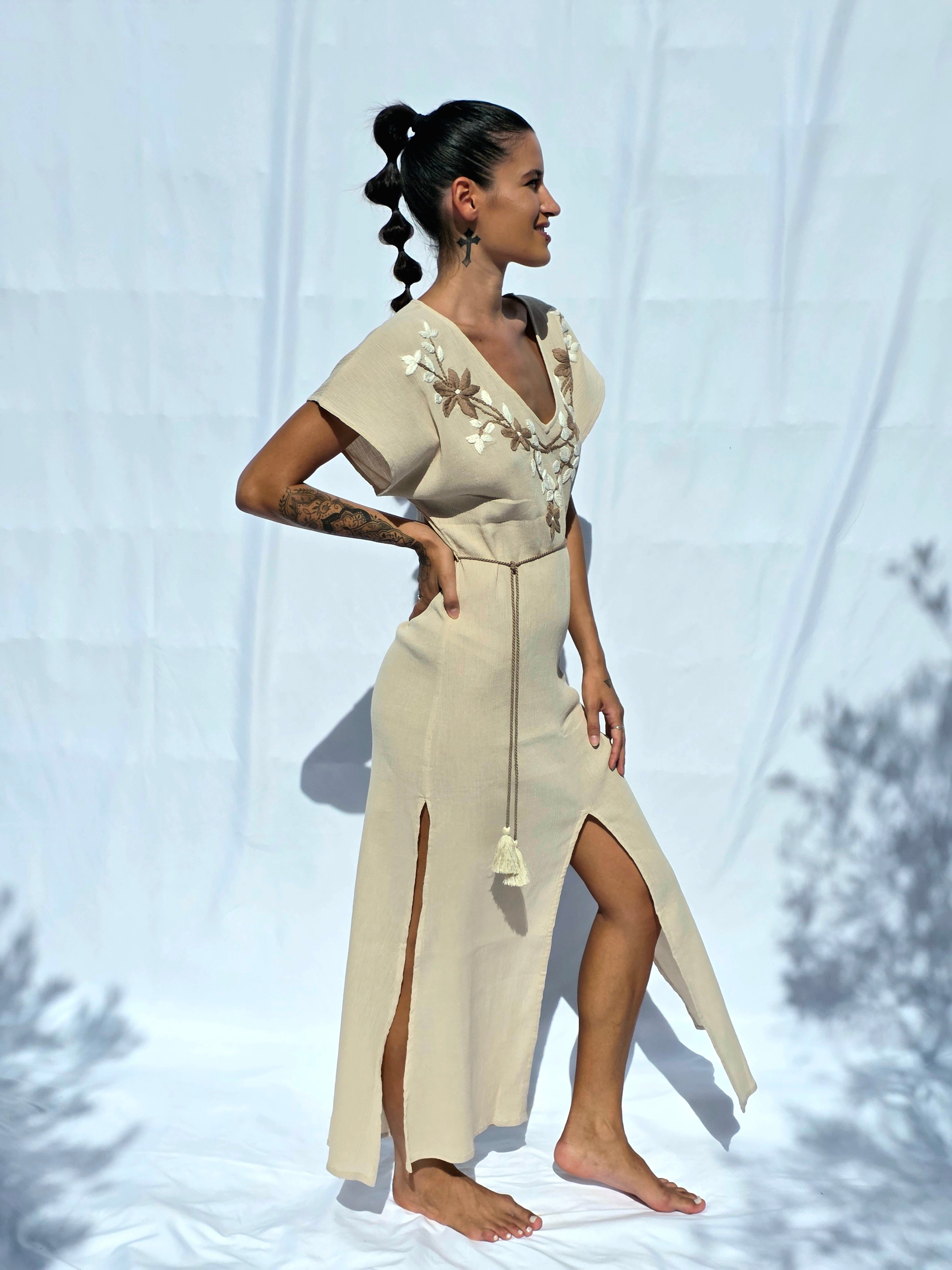 Anahí Dress – 100% Cotton Premium • Bordado • Artesanal