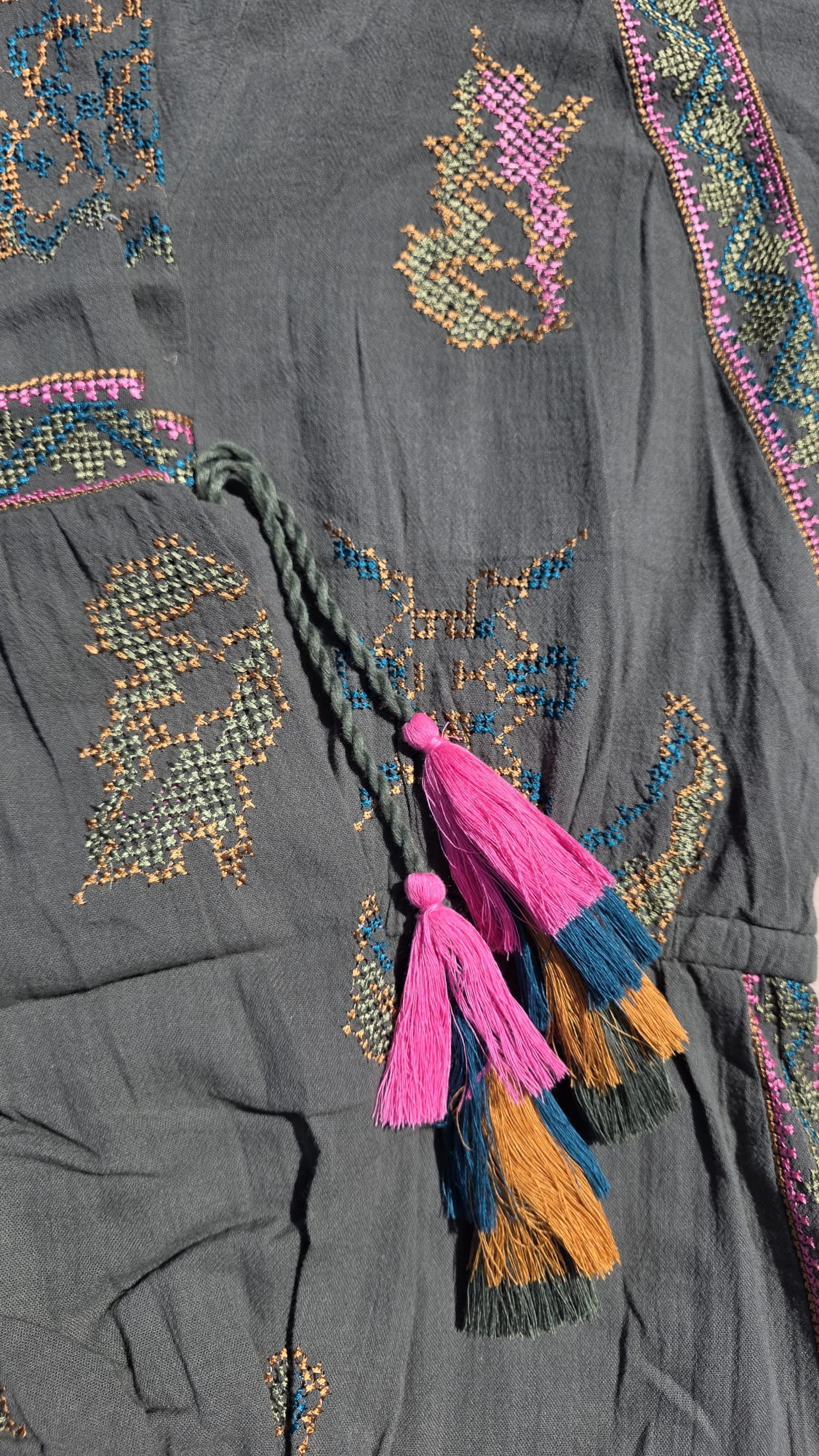 Tanit Dress – 100% Cotton • Bordado Artesanal • Teñido Natural &amp; Orgánico