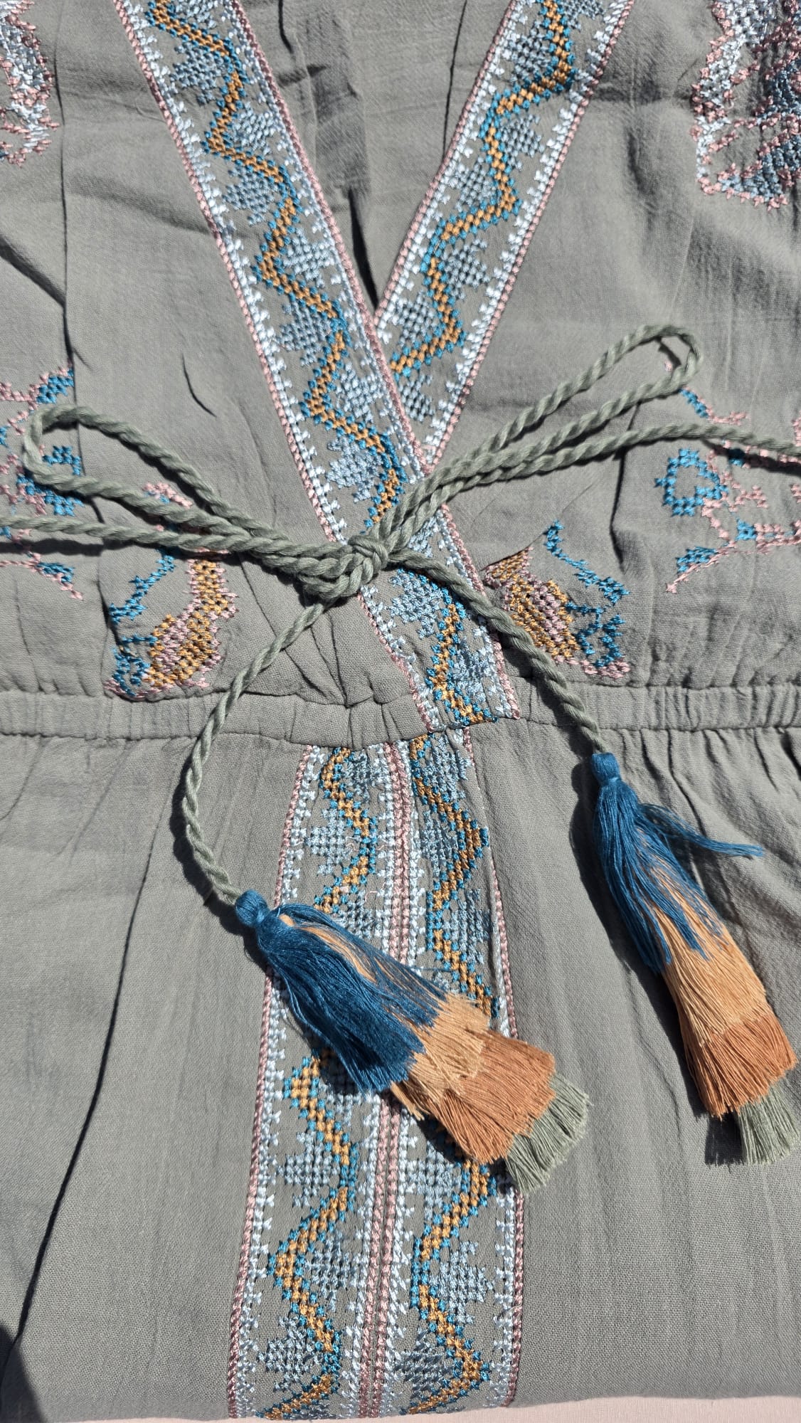 Tanit Dress – 100% Cotton • Bordado Artesanal • Teñido Natural &amp; Orgánico