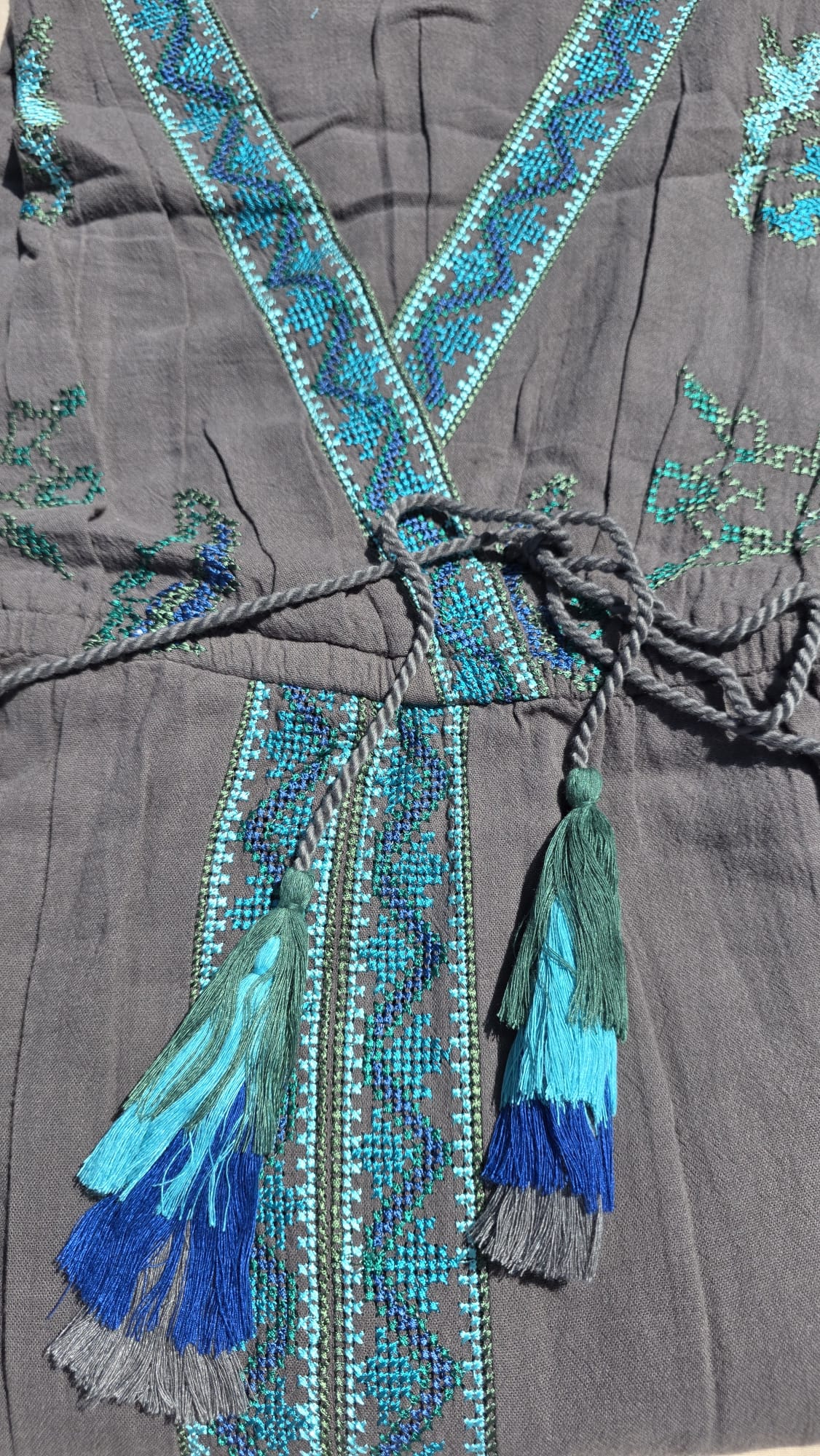 Tanit Dress – 100% Cotton • Bordado Artesanal • Teñido Natural &amp; Orgánico