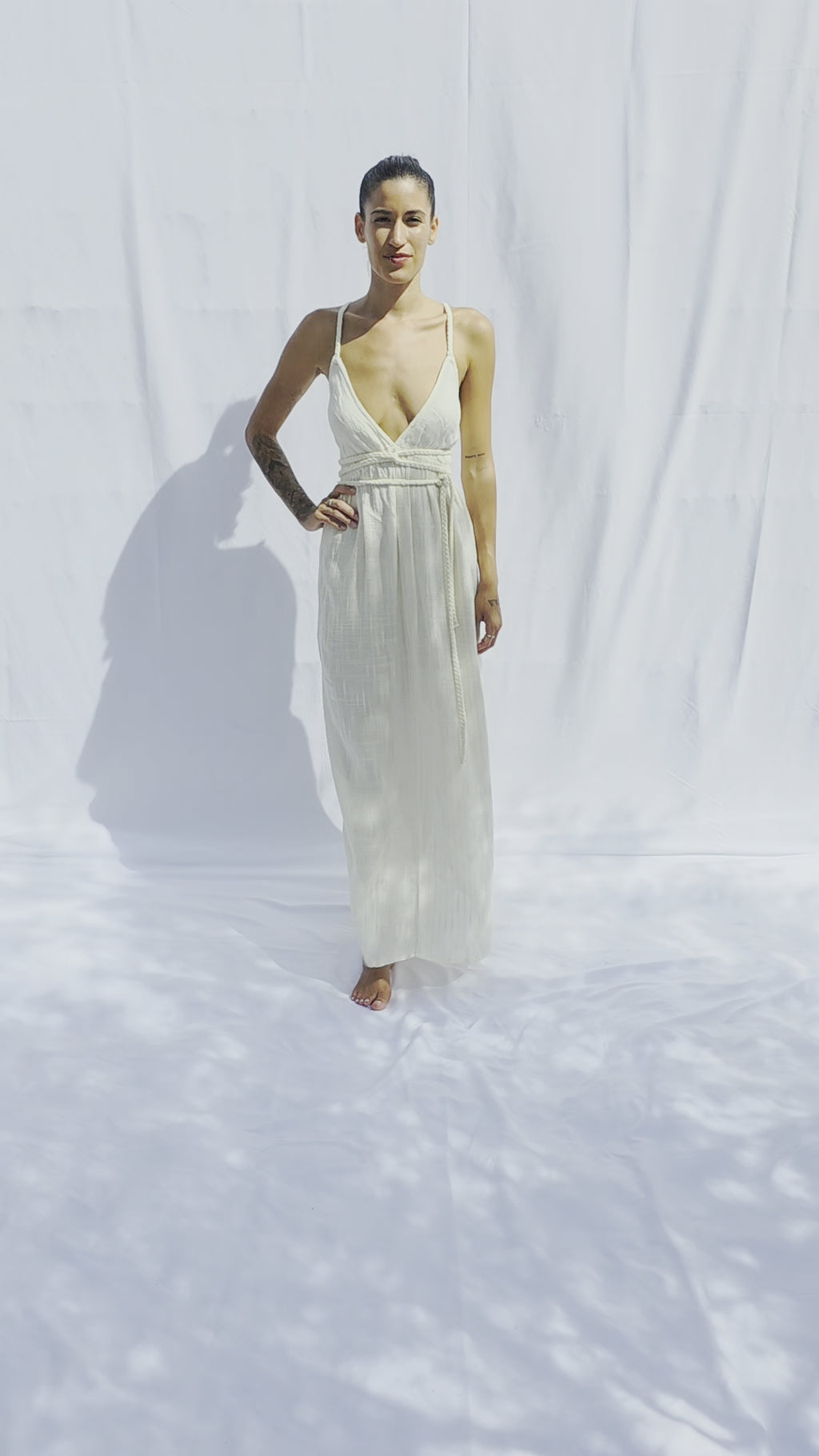 Luciana Dress – 100% Cotton Rustic · Natural & Elevated Vibration